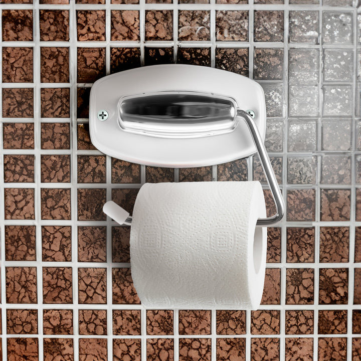 ABJ toilet paper holder, for bathroom, wall mounting, white color