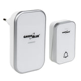 GreenBlue GB157 W Kinetic Battery-free Wireless Door Bell, Melodies, White, Range up to 200m, IP44