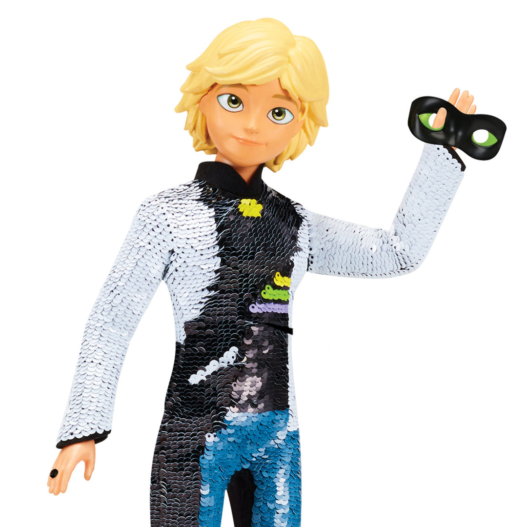 Miraculous Adrien to Cat Noir Fashion Flip Doll Flip Sequins 28cm Movable Action Figure Figurine