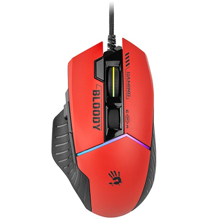 A4Tech Bloody Gaming Mouse USB RGB Red Adjustable DPI 100 - 12000 DPI 10 Buttons