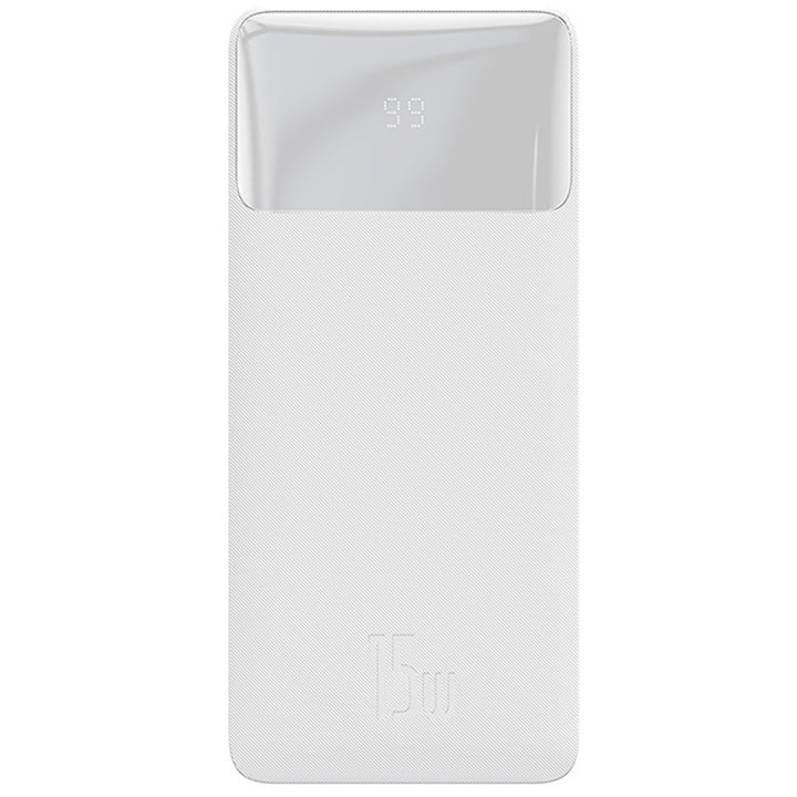 BASEUS Power Bank Bipow 20000mAh, 2xUSB, USB-C, 15W (PPDML-J02) white