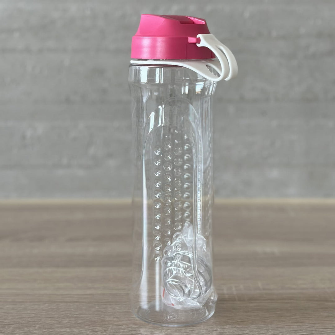 Branq Water Bottle with Mixing Ball for Smoothies Drinking Bottle made of Tritan for Storing and Transporting Drinks Model 1991, 610ml, Raspberry