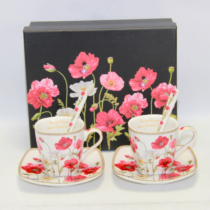 Espresso cups porcelain set with plates Queen Isabell W9PWH06-09596