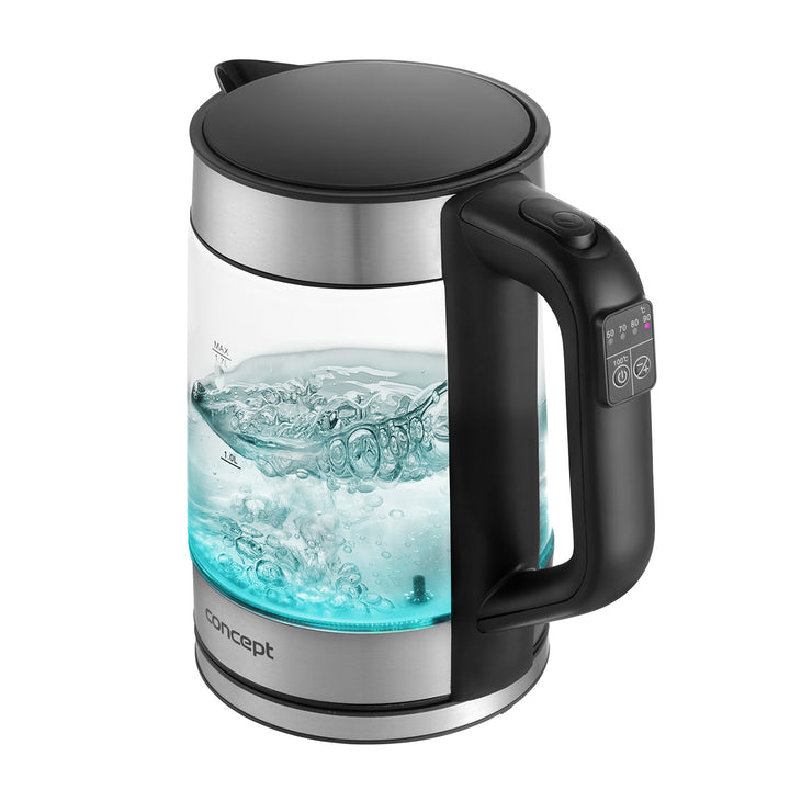 Concept Glass Electric Kettle 1.7L Temperature Control Keep Warm Function 2200W