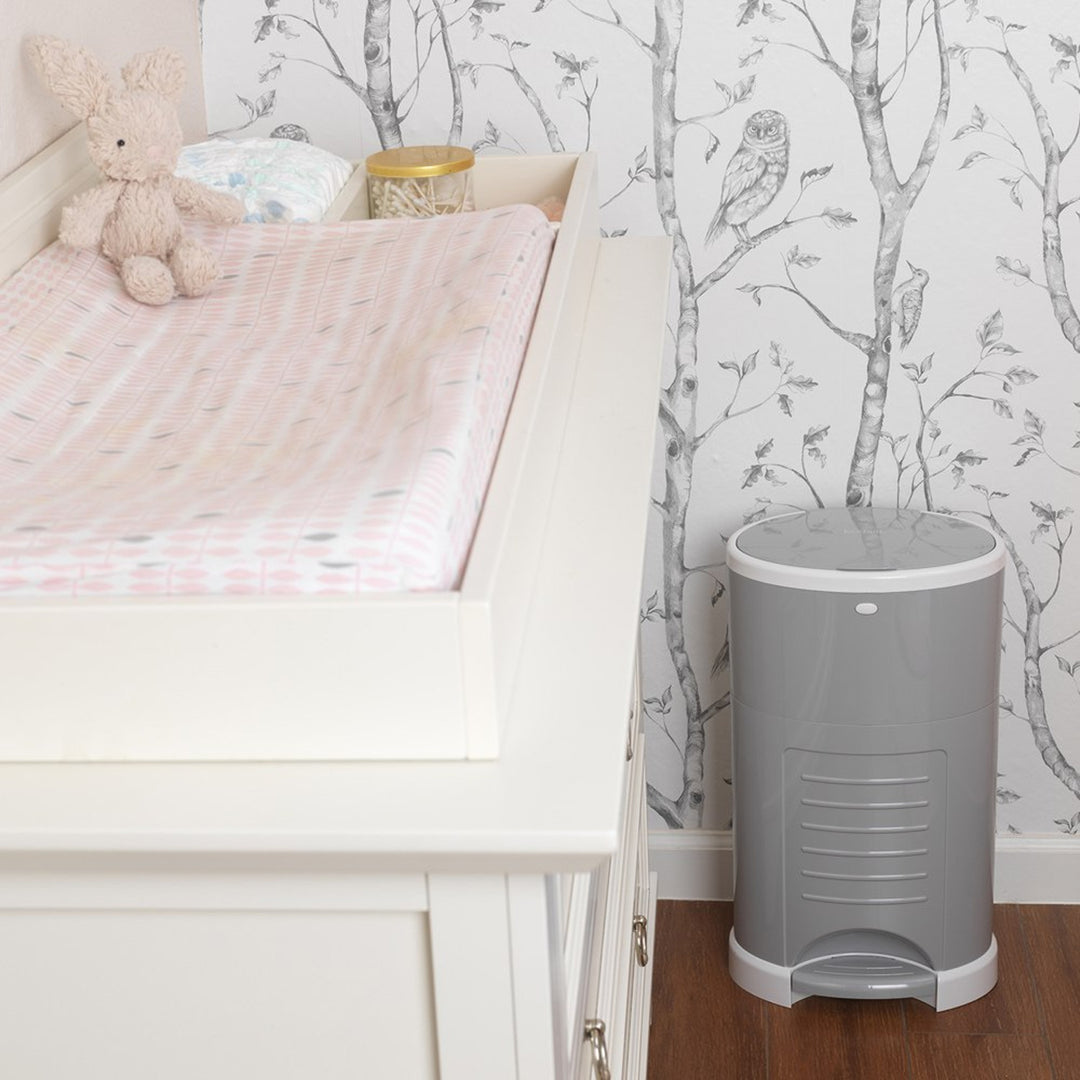 Korbell Nappy Disposal Bin 16L Grey Odour Free Disposal System Nursery Home