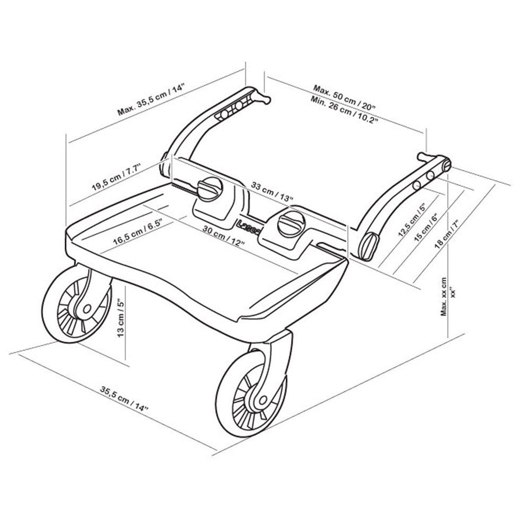 Convenient stroller extension for the BuggyBoard MINI stroller up to 22kg.