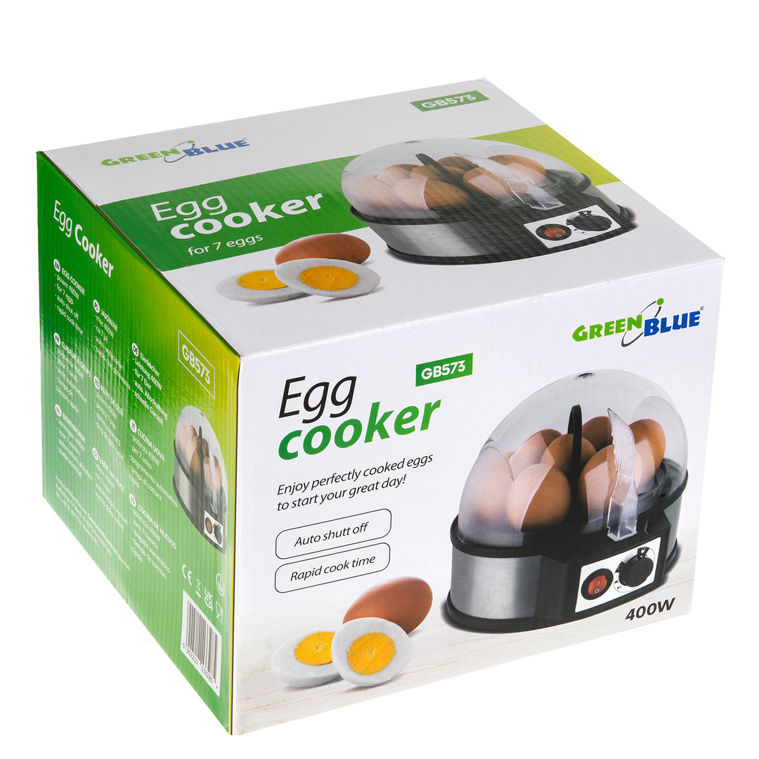 GreenBlue GB573 Electric Egg Boiler 7 Eggs Cooker 400W Measuring Cup