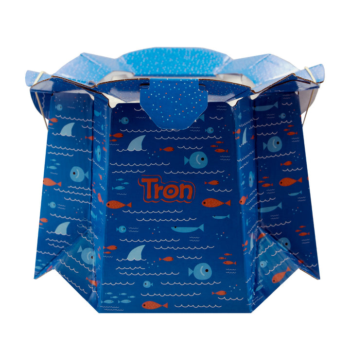 Travel crib Promedix,125x65x74cm, blue, wheels, protective cover, PR-803B + Disposable baby potty Tron fish 10pcs