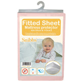 Snibbs waterproof sheet, pink, 60x120 cm, T-SNI-100232