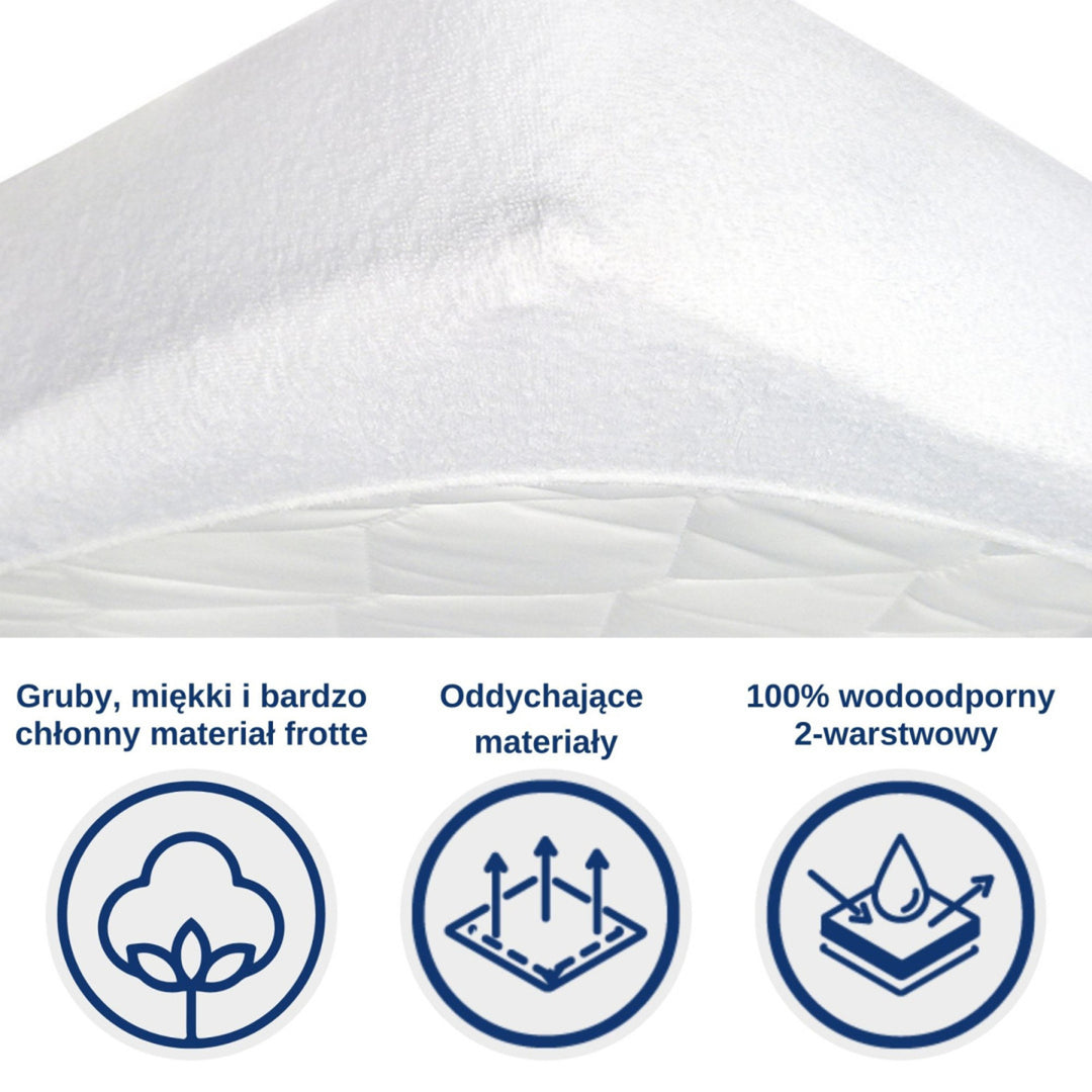 Bileog uiscedhíonach Snibbs, bán, 70x140 cm, T-SNI-10024