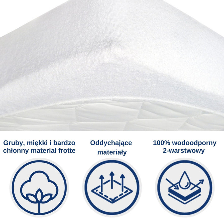 Bileog uiscedhíonach Snibbs, bán, 70x140 cm, T-SNI-10024