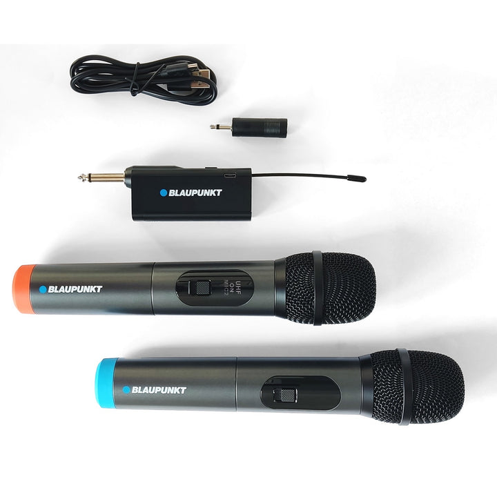 Blaupunkt WM60UDB Wireless dual microphone set with UHF frequency, 16 channels, 30 m range, ergonomic design