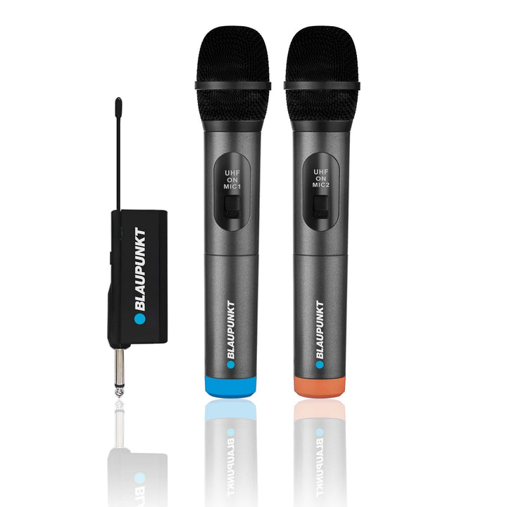 Blaupunkt WM60UDB Wireless dual microphone set with UHF frequency, 16 channels, 30 m range, ergonomic design