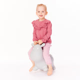 Hoppimals rubber jumper, gray fudge, pump, T-TFF-NN140