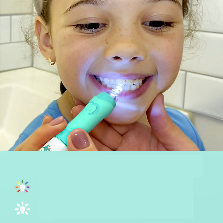 SEAGO children's sonic toothbrush, green, 1xAAA 1.5V (not included), 3 tips, SG-977 Green