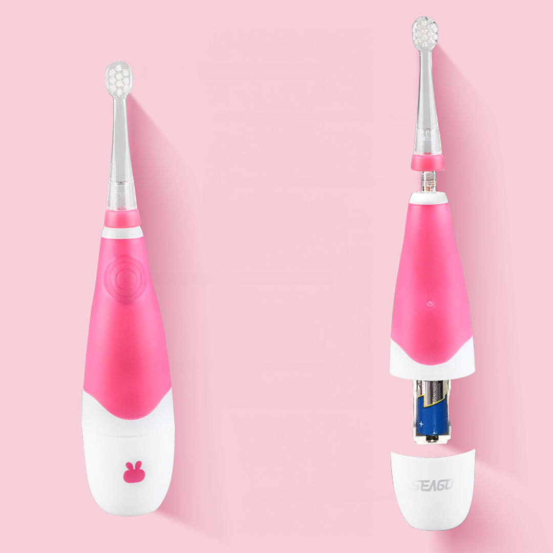 SEAGO children's sonic toothbrush, pink, 1xAAA 1.5V (not included), 4 tips, SG-902 Pink