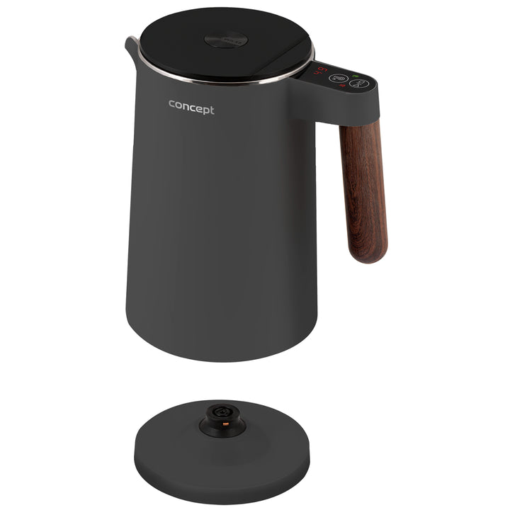 Concept Norwood RK3305 Stainless Steel Kettle Temperature Control Keep Warm 1.5L 1850-2200W Dark Grey