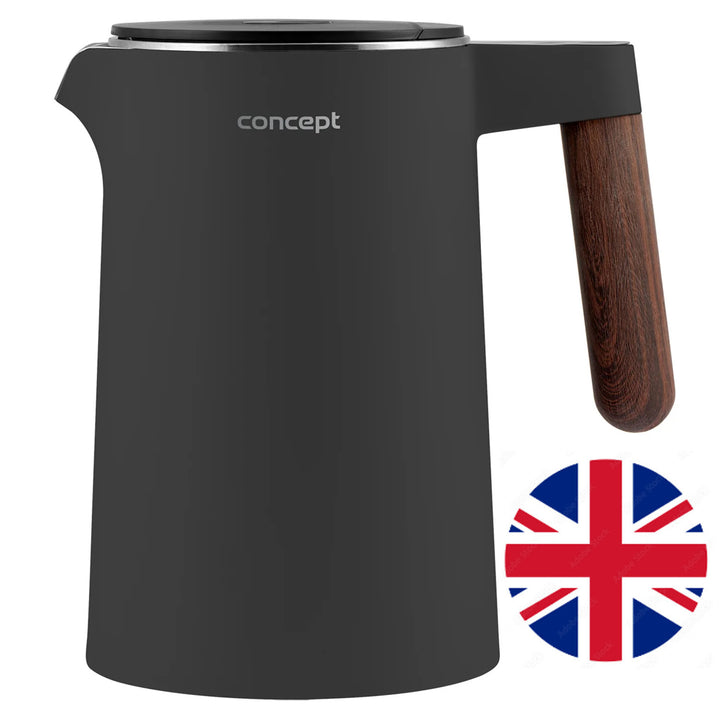 Concept Norwood RK3305 Stainless Steel Kettle Temperature Control Keep Warm 1.5L 1850-2200W Dark Grey