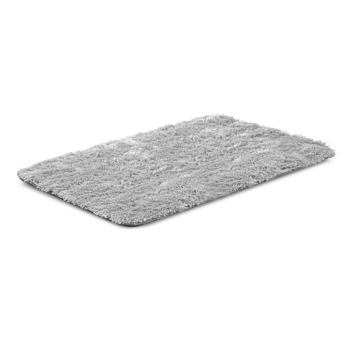 AIO MATASHAGGY100/70SZA Fluffy Dog Bed Pet Mat Non-Slip Moisture Resistant 100x70 cm, light grey,