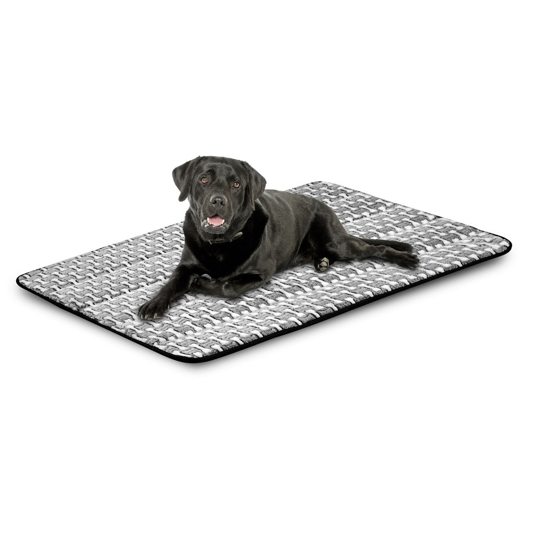 AIO MATAPOL50/70KOS Dog Bed Pet Mat Non-Slip Soft Fleece 50x70 cm, Grey,