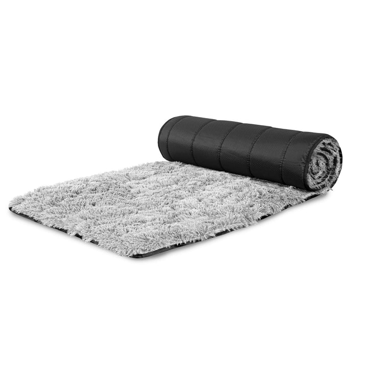 Fluffy DYWSHA80/300J-SZ Plush Carpet, Short Pile, Non-slip, 80 x 300 cm, Light Gray