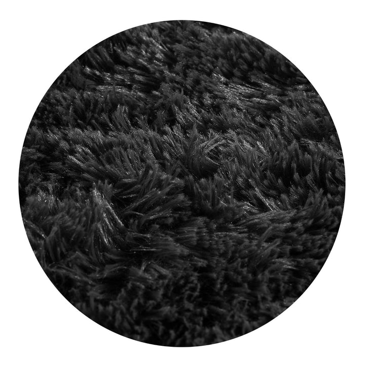 Plush carpet, short pile, non-slip, 160 x 220 cm, black, DYWSHA120/160CZA