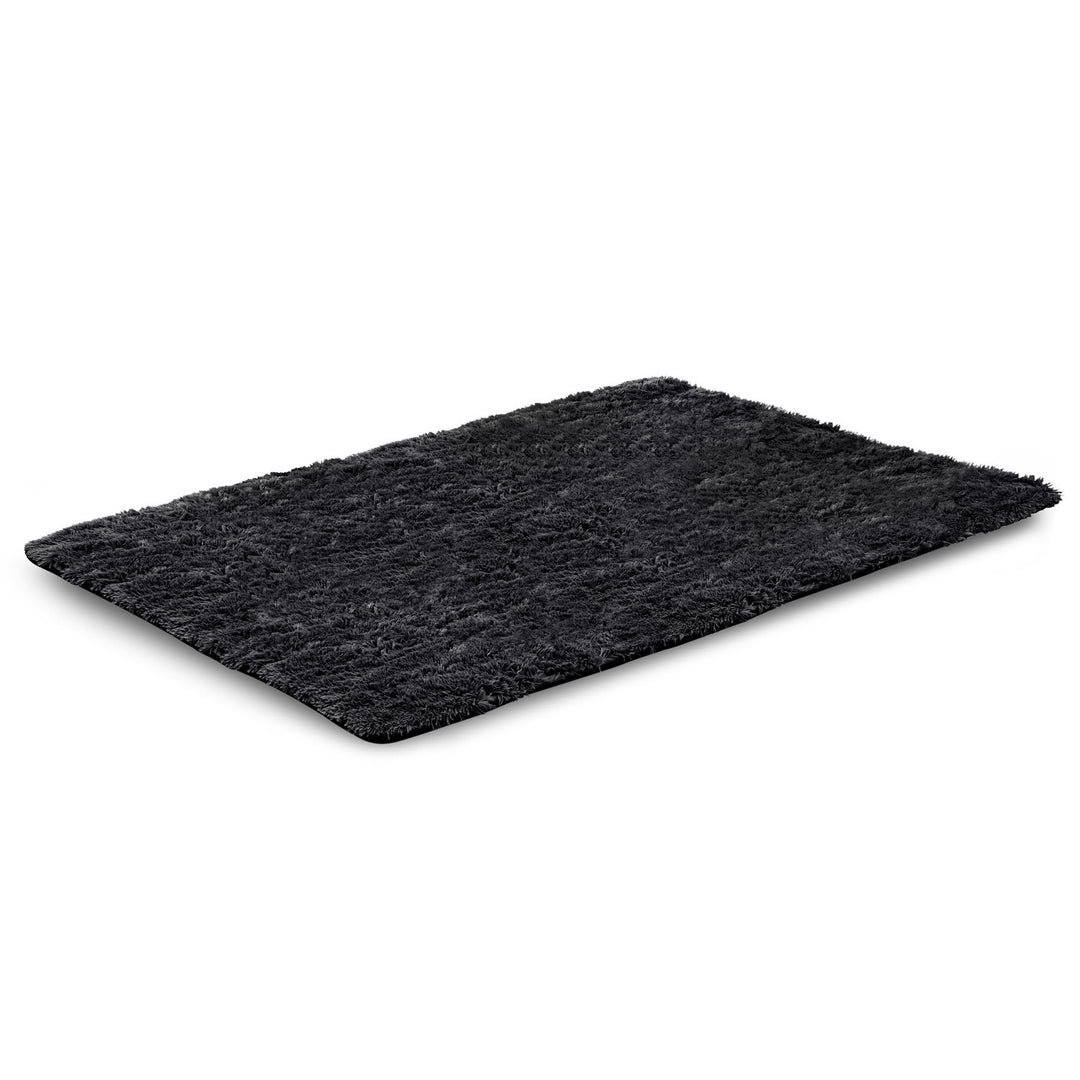 Plush carpet, short pile, non-slip, 160 x 220 cm, black, DYWSHA120/160CZA