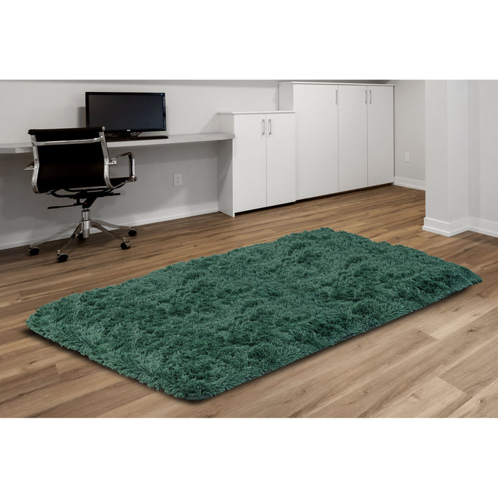 Plush carpet, short pile, non-slip, 120 x 160 cm, green, DYWSHA120/160ZIE