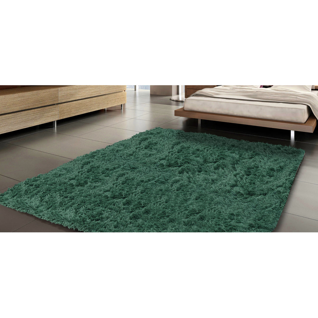 Plush carpet, short pile, non-slip, 120 x 160 cm, green, DYWSHA120/160ZIE