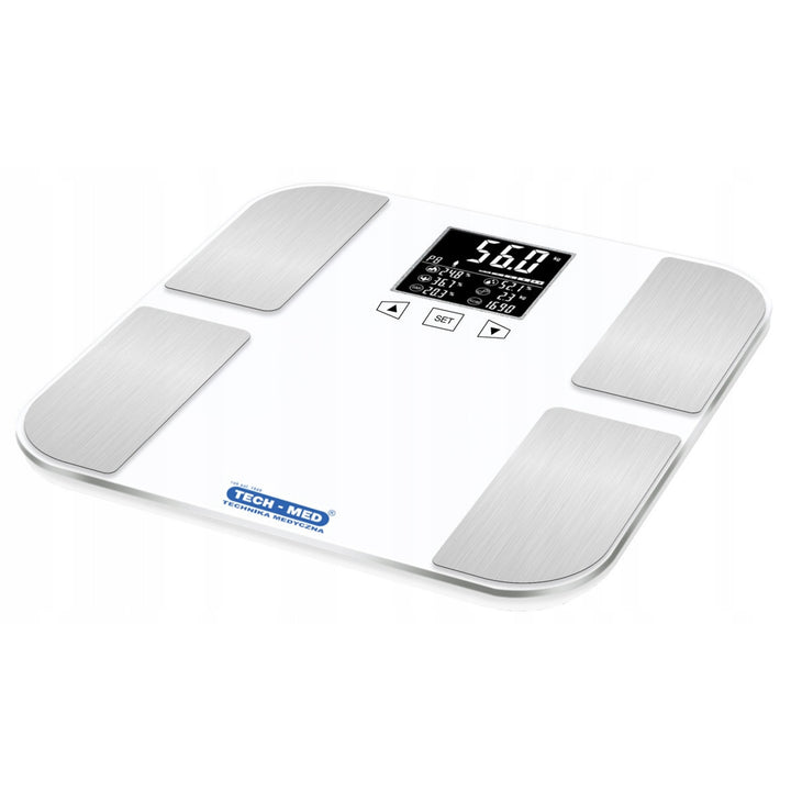 Tech-Med TM-WA002 Analytical Bathroom Scale  Body Fat BMI Indicator Analysis Measurement Backlit LCD Display