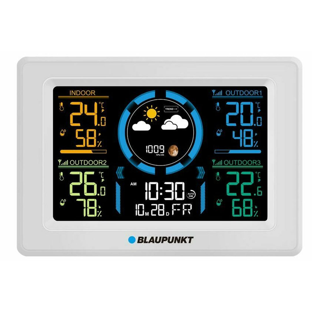 Blaupunkt weather station, hygrometer, pressure, forecast, 3 sensors, WS40WH