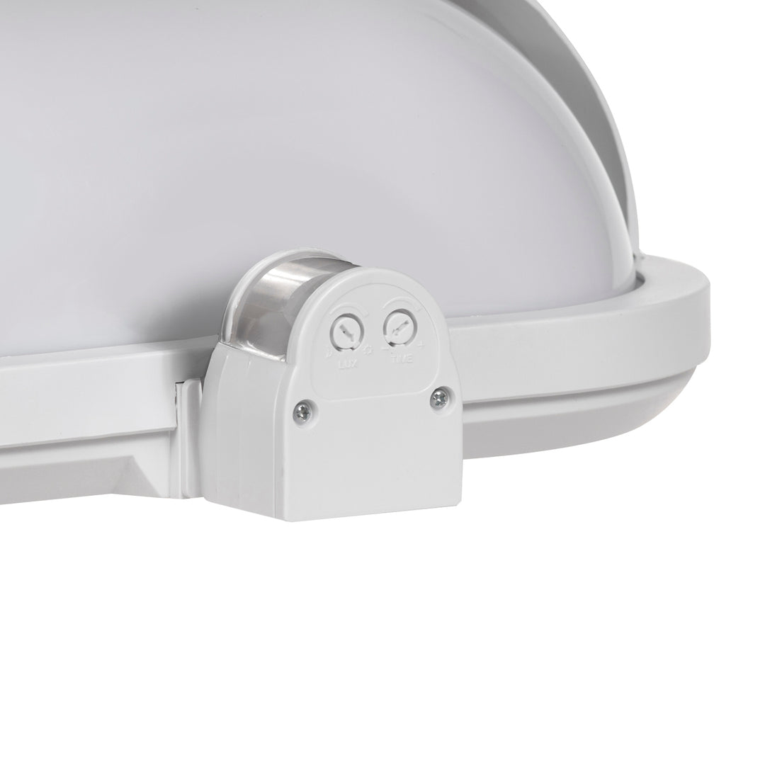 Maclean MCE33 W wall luminaire, with PIR sensor, max. 60W, 180° + LED 4W