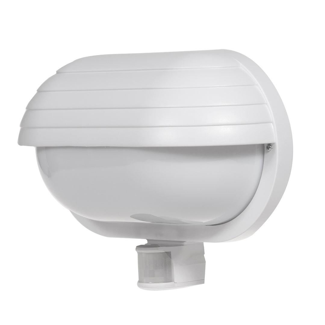 Maclean MCE33 W wall luminaire, with PIR sensor, max. 60W, 180° + LED 4W