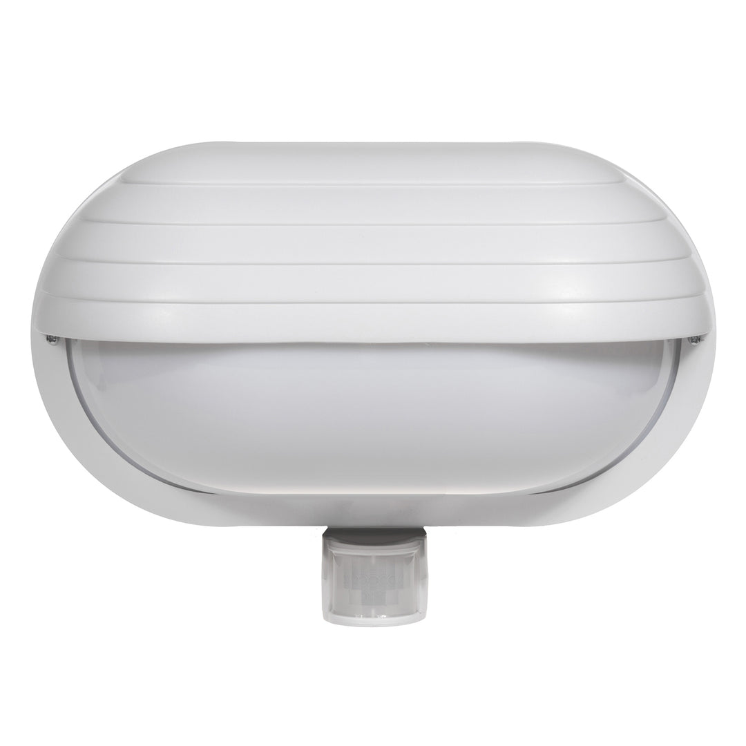 Maclean MCE33 W wall luminaire, with PIR sensor, max. 60W, 180° + LED 8W