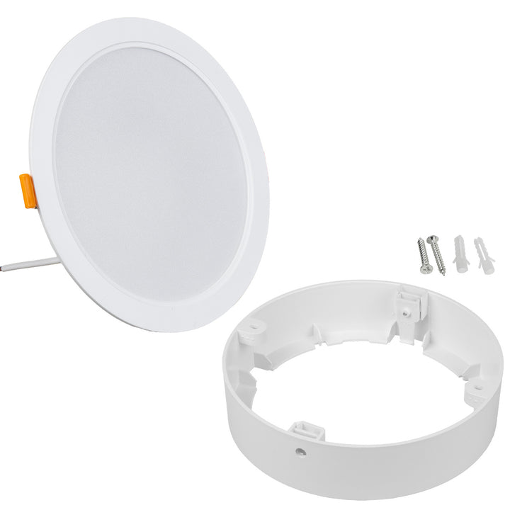 Maclean MCE372 R LED ceiling panel, flush-mount SLIM, 18W, Neutral White 4000K, 170*26mm, 1800 lm, + Maclean MCE377 R surface adapter