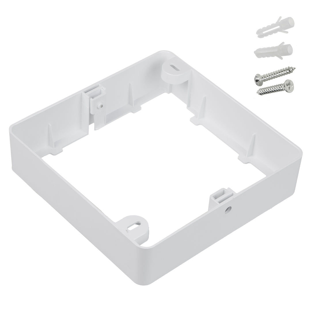 Maclean MCE374 S LED ceiling panel, flush-mounted SLIM, 18W, Neutral White 4000K, 170*170*26mm, 1800lm + Maclean MCE379 S surface adapter