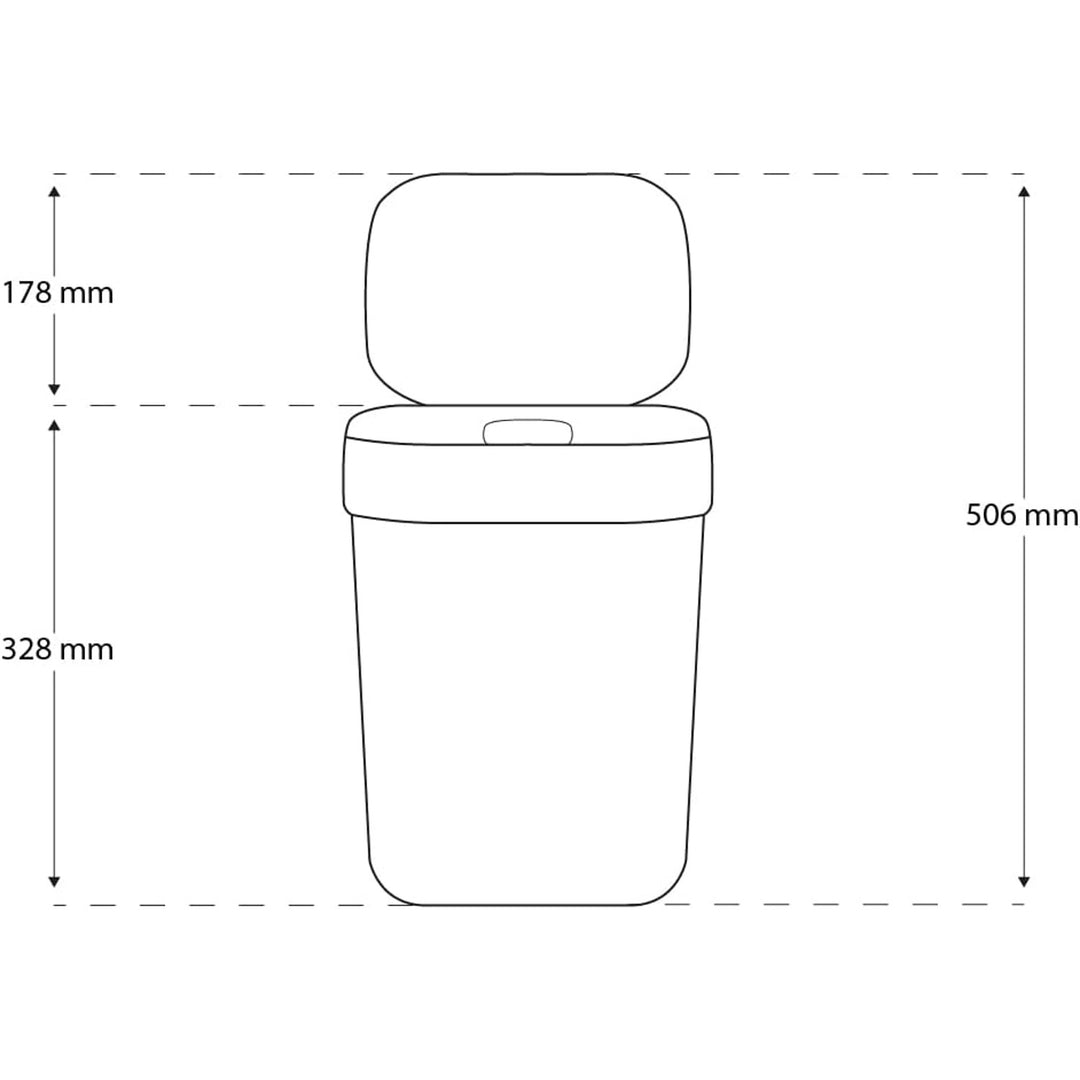 Curver Ready to Collect Sorting Waste Bin 10L White Garbage Can Stackable Recycling Segregation Ergonomic Handle