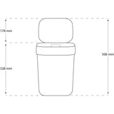 Curver Ready to Collect Sorting Waste Bin 10L White Garbage Can Stackable Recycling Segregation Ergonomic Handle