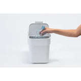 Curver Ready to Collect Sorting Waste Bin 20L White Garbage Can Stackable Recycling Segregation Ergonomic Handle