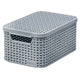 Curver basket with lid, multipurpose, 6 liters, light gray, Style S