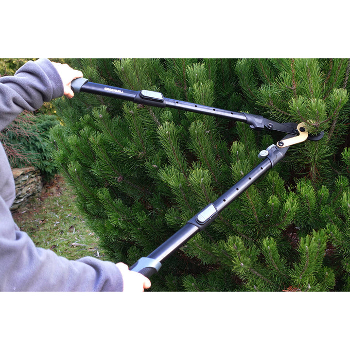 Greenmill UP0123T Two-Handed Garden Loppers Secateurs Pruners Professional Telescopic Titanium Coating