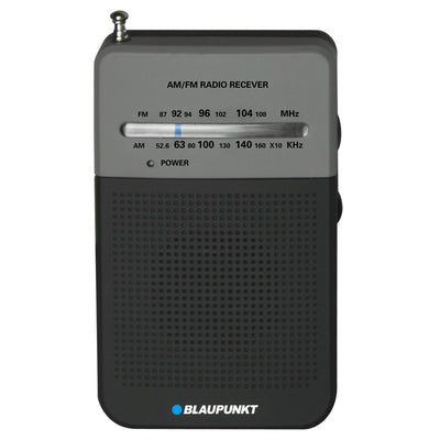 Blaupunkt PR3BK Pocket FM AM Radio Player Portable Compact Telescopic Antenna Retro Design Headphones Jack Amplifier