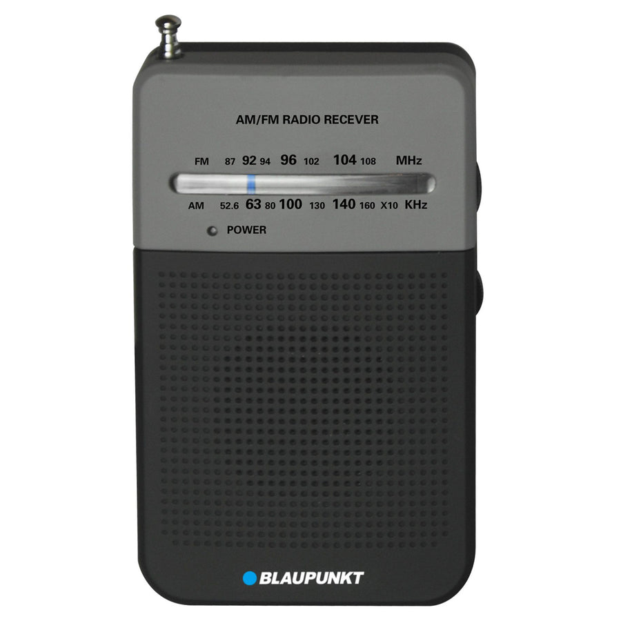 Blaupunkt PR3BK Pocket FM AM Radio Player Portable Compact Telescopic Antenna Retro Design Headphones Jack Amplifier