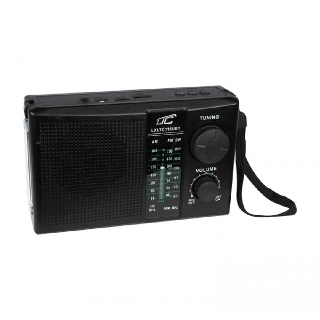 LTC portable radio, Bluetooth, FM/AM/SW, solar panel, LXLTC115UBT