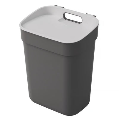 Curver Ready To Collect Line Rubbish Bin Trash Garbage Can, for Segregation, 10 liters, Dark Grey