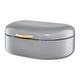 Ambition Breadbox: White steel with wooden handle, 35 cm, Olivier. Functional elegance for stylish kitchen storage.