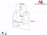 Maclean MC-526 2x Speaker Wall Mount Bracket up to 3,5 KG, Tilt Rotation Swivel Hifi Satellite