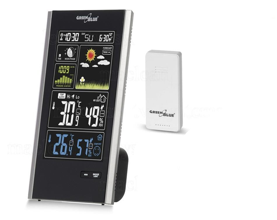 Wireless Weather Station Outside Sensor Alarm Clock Calendar Hygrometer Barometer DCF