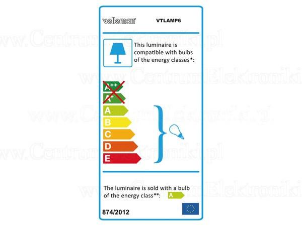 Deasc Lampa Cosmaideacha Velleman VTLAMP6 Tábla Sliabh Solas Lámh Inchoigeartaithe Oifig Salon áilleacht Bán