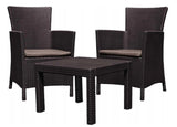 Keter Rosario 216939 Balcony Furniture Set Brown Color Rattan Imitation